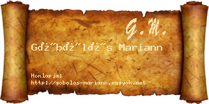 Göbölös Mariann névjegykártya