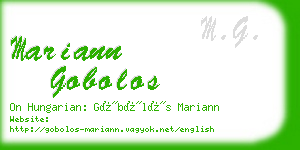 mariann gobolos business card
