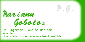 mariann gobolos business card